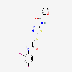 N-[5-({[(2,4-difluorophenyl)carbamoyl]methyl}sulfanyl)-1,3,4-thiadiazol-2-yl]furan-2-carboxamide