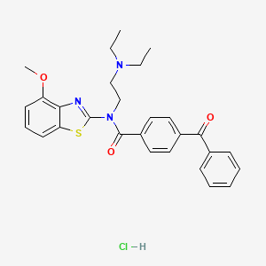 4-benzoyl-N-[2-(diethylamino)ethyl]-N-(4-methoxy-1,3-benzothiazol-2-yl)benzamide hydrochloride