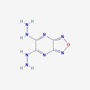 molecular formula C4H6N8O B065274 5,6-Dihydrazino[1,2,5]oxadiazolo[3,4-b]pyrazine CAS No. 180622-15-5