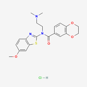 N-[2-(dimethylamino)ethyl]-N-(6-methoxy-1,3-benzothiazol-2-yl)-2,3-dihydro-1,4-benzodioxine-6-carboxamide hydrochloride