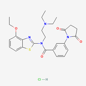 N-[2-(diethylamino)ethyl]-3-(2,5-dioxopyrrolidin-1-yl)-N-(4-ethoxy-1,3-benzothiazol-2-yl)benzamide hydrochloride