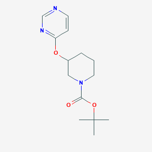 molecular formula C14H21N3O3 B6527548 tert-butyl 3-(pyrimidin-4-yloxy)piperidine-1-carboxylate CAS No. 954228-77-4
