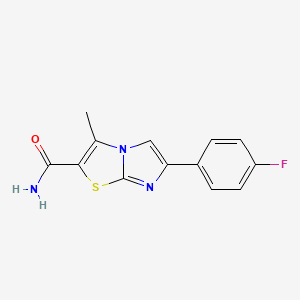 molecular formula C13H10FN3OS B6527579 6-(4-fluorophenyl)-3-methylimidazo[2,1-b][1,3]thiazole-2-carboxamide CAS No. 1025815-02-4