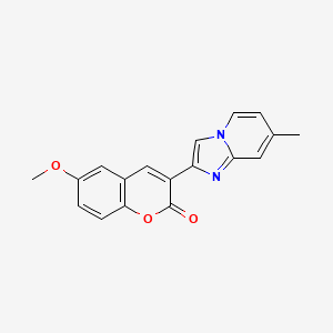 molecular formula C18H14N2O3 B6527607 6-methoxy-3-{7-methylimidazo[1,2-a]pyridin-2-yl}-2H-chromen-2-one CAS No. 330832-38-7