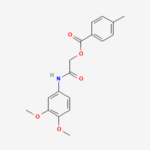 molecular formula C18H19NO5 B6527613 [(3,4-dimethoxyphenyl)carbamoyl]methyl 4-methylbenzoate CAS No. 1002663-77-5