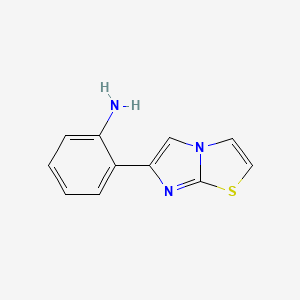 molecular formula C11H9N3S B6527639 2-{imidazo[2,1-b][1,3]thiazol-6-yl}aniline CAS No. 925437-83-8