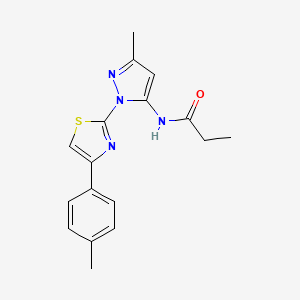 N-{3-methyl-1-[4-(4-methylphenyl)-1,3-thiazol-2-yl]-1H-pyrazol-5-yl}propanamide