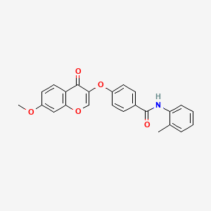 molecular formula C24H19NO5 B6527928 4-[(7-methoxy-4-oxo-4H-chromen-3-yl)oxy]-N-(2-methylphenyl)benzamide CAS No. 946292-51-9