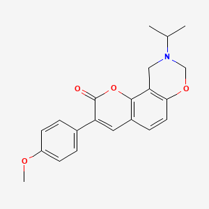 molecular formula C21H21NO4 B6527970 3-(4-methoxyphenyl)-9-(propan-2-yl)-2H,8H,9H,10H-chromeno[8,7-e][1,3]oxazin-2-one CAS No. 946384-27-6