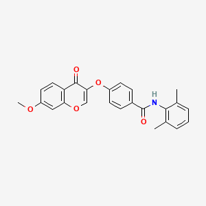 N-(2,6-dimethylphenyl)-4-[(7-methoxy-4-oxo-4H-chromen-3-yl)oxy]benzamide