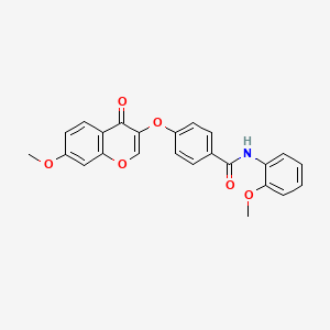 4-[(7-methoxy-4-oxo-4H-chromen-3-yl)oxy]-N-(2-methoxyphenyl)benzamide