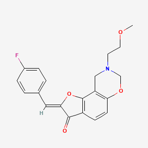 molecular formula C20H18FNO4 B6528165 (4Z)-4-[(4-fluorophenyl)methylidene]-12-(2-methoxyethyl)-3,10-dioxa-12-azatricyclo[7.4.0.0^{2,6}]trideca-1(9),2(6),7-trien-5-one CAS No. 946235-71-8
