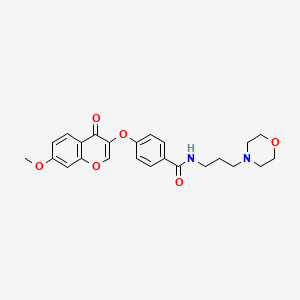 molecular formula C24H26N2O6 B6528169 4-[(7-methoxy-4-oxo-4H-chromen-3-yl)oxy]-N-[3-(morpholin-4-yl)propyl]benzamide CAS No. 946385-07-5