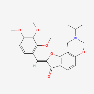 molecular formula C23H25NO6 B6528210 (4Z)-12-(propan-2-yl)-4-[(2,3,4-trimethoxyphenyl)methylidene]-3,10-dioxa-12-azatricyclo[7.4.0.0^{2,6}]trideca-1(9),2(6),7-trien-5-one CAS No. 946385-31-5