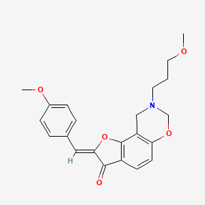 molecular formula C22H23NO5 B6528243 (4Z)-4-[(4-methoxyphenyl)methylidene]-12-(3-methoxypropyl)-3,10-dioxa-12-azatricyclo[7.4.0.0^{2,6}]trideca-1(9),2(6),7-trien-5-one CAS No. 946293-81-8