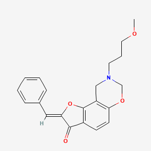molecular formula C21H21NO4 B6528251 (4Z)-12-(3-methoxypropyl)-4-(phenylmethylidene)-3,10-dioxa-12-azatricyclo[7.4.0.0^{2,6}]trideca-1(9),2(6),7-trien-5-one CAS No. 946385-46-2