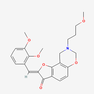 molecular formula C23H25NO6 B6528260 (4Z)-4-[(2,3-dimethoxyphenyl)methylidene]-12-(3-methoxypropyl)-3,10-dioxa-12-azatricyclo[7.4.0.0^{2,6}]trideca-1(9),2(6),7-trien-5-one CAS No. 946236-23-3