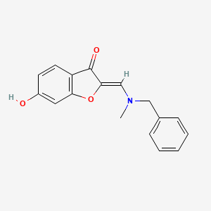 molecular formula C17H15NO3 B6528327 (2Z)-2-{[benzyl(methyl)amino]methylidene}-6-hydroxy-2,3-dihydro-1-benzofuran-3-one CAS No. 946270-30-0