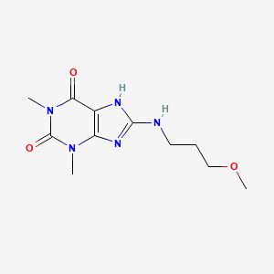 molecular formula C11H17N5O3 B6528358 8-[(3-methoxypropyl)amino]-1,3-dimethyl-2,3,6,7-tetrahydro-1H-purine-2,6-dione CAS No. 36740-30-4