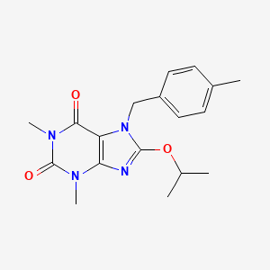 molecular formula C18H22N4O3 B6528363 1,3-dimethyl-7-[(4-methylphenyl)methyl]-8-(propan-2-yloxy)-2,3,6,7-tetrahydro-1H-purine-2,6-dione CAS No. 946270-42-4