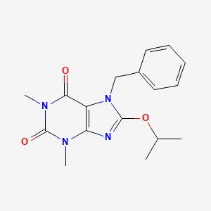 7-benzyl-1,3-dimethyl-8-(propan-2-yloxy)-2,3,6,7-tetrahydro-1H-purine-2,6-dione