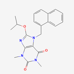 molecular formula C21H22N4O3 B6528385 1,3-dimethyl-7-[(naphthalen-1-yl)methyl]-8-(propan-2-yloxy)-2,3,6,7-tetrahydro-1H-purine-2,6-dione CAS No. 946326-36-9