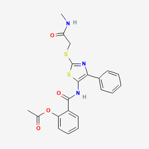 2-[(2-{[(methylcarbamoyl)methyl]sulfanyl}-4-phenyl-1,3-thiazol-5-yl)carbamoyl]phenyl acetate