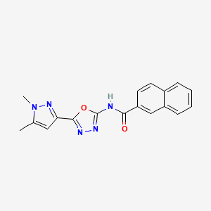 B6528646 N-[5-(1,5-dimethyl-1H-pyrazol-3-yl)-1,3,4-oxadiazol-2-yl]naphthalene-2-carboxamide CAS No. 1019101-81-5