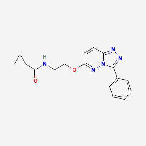 molecular formula C17H17N5O2 B6528839 N-[2-({3-phenyl-[1,2,4]triazolo[4,3-b]pyridazin-6-yl}oxy)ethyl]cyclopropanecarboxamide CAS No. 946211-79-6