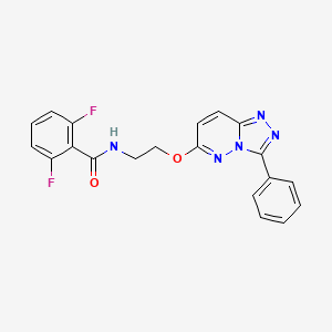 molecular formula C20H15F2N5O2 B6528845 2,6-difluoro-N-[2-({3-phenyl-[1,2,4]triazolo[4,3-b]pyridazin-6-yl}oxy)ethyl]benzamide CAS No. 946211-87-6
