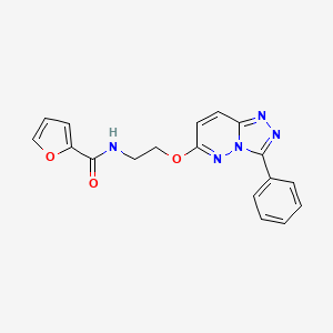 molecular formula C18H15N5O3 B6528863 N-[2-({3-phenyl-[1,2,4]triazolo[4,3-b]pyridazin-6-yl}oxy)ethyl]furan-2-carboxamide CAS No. 946272-50-0
