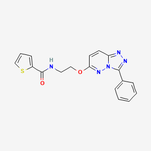 molecular formula C18H15N5O2S B6528870 N-[2-({3-phenyl-[1,2,4]triazolo[4,3-b]pyridazin-6-yl}oxy)ethyl]thiophene-2-carboxamide CAS No. 946212-03-9
