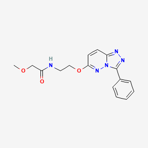 molecular formula C16H17N5O3 B6528881 2-methoxy-N-[2-({3-phenyl-[1,2,4]triazolo[4,3-b]pyridazin-6-yl}oxy)ethyl]acetamide CAS No. 946212-15-3