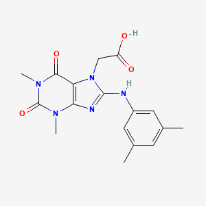 2-{8-[(3,5-dimethylphenyl)amino]-1,3-dimethyl-2,6-dioxo-2,3,6,7-tetrahydro-1H-purin-7-yl}acetic acid