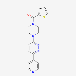 3-(pyridin-4-yl)-6-[4-(thiophene-2-carbonyl)piperazin-1-yl]pyridazine