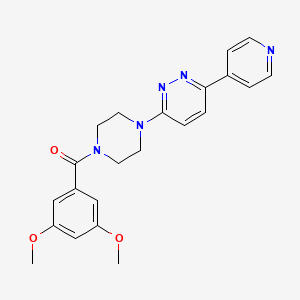 molecular formula C22H23N5O3 B6528929 3-[4-(3,5-dimethoxybenzoyl)piperazin-1-yl]-6-(pyridin-4-yl)pyridazine CAS No. 946213-06-5