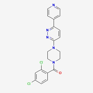 molecular formula C20H17Cl2N5O B6528933 3-[4-(2,4-dichlorobenzoyl)piperazin-1-yl]-6-(pyridin-4-yl)pyridazine CAS No. 946273-48-9
