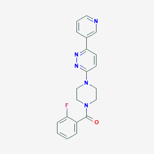 molecular formula C20H18FN5O B6528945 3-[4-(2-fluorobenzoyl)piperazin-1-yl]-6-(pyridin-3-yl)pyridazine CAS No. 946329-43-7
