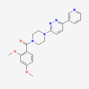 molecular formula C22H23N5O3 B6528952 3-[4-(2,4-dimethoxybenzoyl)piperazin-1-yl]-6-(pyridin-3-yl)pyridazine CAS No. 946273-60-5