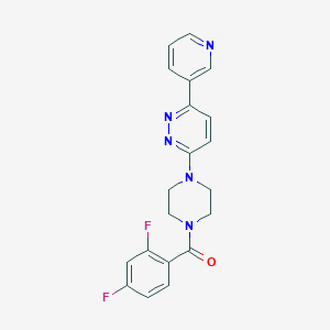 molecular formula C20H17F2N5O B6528971 3-[4-(2,4-difluorobenzoyl)piperazin-1-yl]-6-(pyridin-3-yl)pyridazine CAS No. 946273-68-3