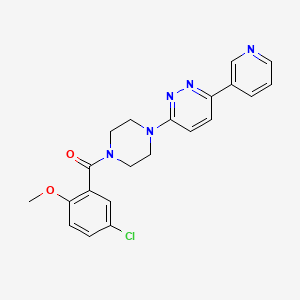 molecular formula C21H20ClN5O2 B6528972 3-[4-(5-chloro-2-methoxybenzoyl)piperazin-1-yl]-6-(pyridin-3-yl)pyridazine CAS No. 946329-59-5