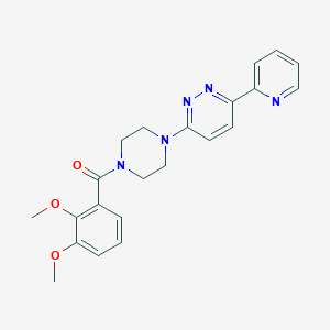 molecular formula C22H23N5O3 B6528978 3-[4-(2,3-dimethoxybenzoyl)piperazin-1-yl]-6-(pyridin-2-yl)pyridazine CAS No. 946273-76-3