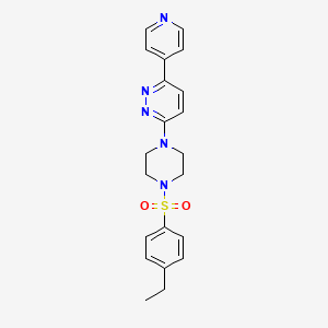 molecular formula C21H23N5O2S B6528999 3-[4-(4-ethylbenzenesulfonyl)piperazin-1-yl]-6-(pyridin-4-yl)pyridazine CAS No. 946329-79-9