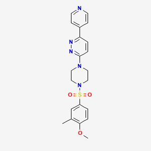 molecular formula C21H23N5O3S B6529002 3-[4-(4-methoxy-3-methylbenzenesulfonyl)piperazin-1-yl]-6-(pyridin-4-yl)pyridazine CAS No. 946273-88-7