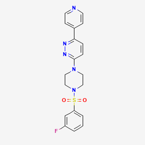 molecular formula C19H18FN5O2S B6529007 3-[4-(3-fluorobenzenesulfonyl)piperazin-1-yl]-6-(pyridin-4-yl)pyridazine CAS No. 946273-92-3