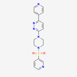 molecular formula C18H18N6O2S B6529017 3-(pyridin-4-yl)-6-[4-(pyridine-3-sulfonyl)piperazin-1-yl]pyridazine CAS No. 946213-59-8