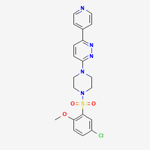 molecular formula C20H20ClN5O3S B6529021 3-[4-(5-chloro-2-methoxybenzenesulfonyl)piperazin-1-yl]-6-(pyridin-4-yl)pyridazine CAS No. 946329-87-9