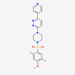 molecular formula C22H25N5O3S B6529022 3-[4-(4-methoxy-2,5-dimethylbenzenesulfonyl)piperazin-1-yl]-6-(pyridin-4-yl)pyridazine CAS No. 946274-00-6