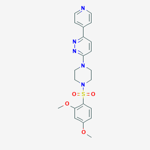 molecular formula C21H23N5O4S B6529023 3-[4-(2,4-dimethoxybenzenesulfonyl)piperazin-1-yl]-6-(pyridin-4-yl)pyridazine CAS No. 946213-64-5