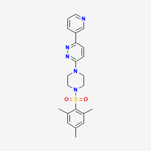 molecular formula C22H25N5O2S B6529040 3-(pyridin-3-yl)-6-[4-(2,4,6-trimethylbenzenesulfonyl)piperazin-1-yl]pyridazine CAS No. 946274-26-6